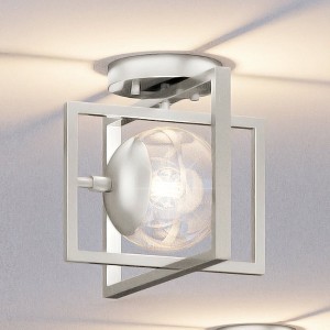 Urban Ambiance Luxury Minimalist Ceiling Light 9.75''H x 12''W,  Brushed Nickel Finish,  Canton Collection, UHP4019 - 1 of 4