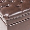 CAVINAS Entryway Bench Cushioned Shoe Storage Bench Modern Bench for Bedroom End of Bed for Entrance, Living Room, Brown - 4 of 4