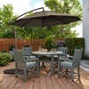 CLIHOME 11 ft. Outdoor Cantilever Umbrella 360-degree Rotation Patio Offset Umbrella with Cross Base - 2 of 4