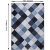 Plaid Runner Rug – Machine Washable, Abstract Geometric Design, Non-Slip, for Hallway, Kitchen, Bedroom, Living Room - 2 of 4