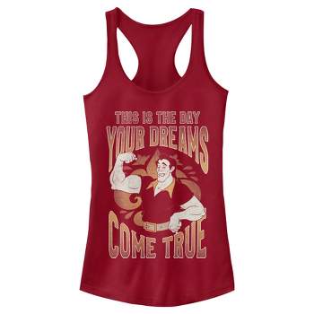 Juniors Womens Beauty and the Beast Gaston The Day Your Dreams Come True Racerback Tank Top