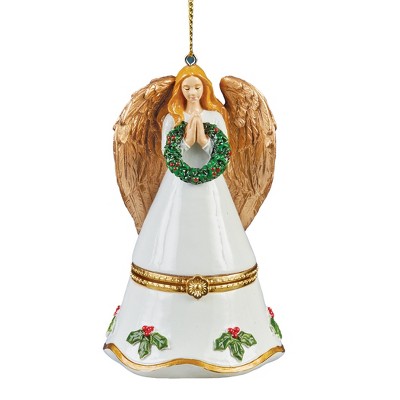 Collections Etc Hand-Painted Trinket Christmas Ornaments of Faith