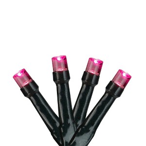 Northlight LED Wide Angle Christmas Lights - Pink - 9.5' Black Wire - 20ct - 1 of 3