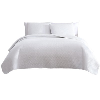 Kate Aurora Basic Bedding Euro Chic 3 Piece Quilt & Pillow Shams Set , White - Queen — фото 6