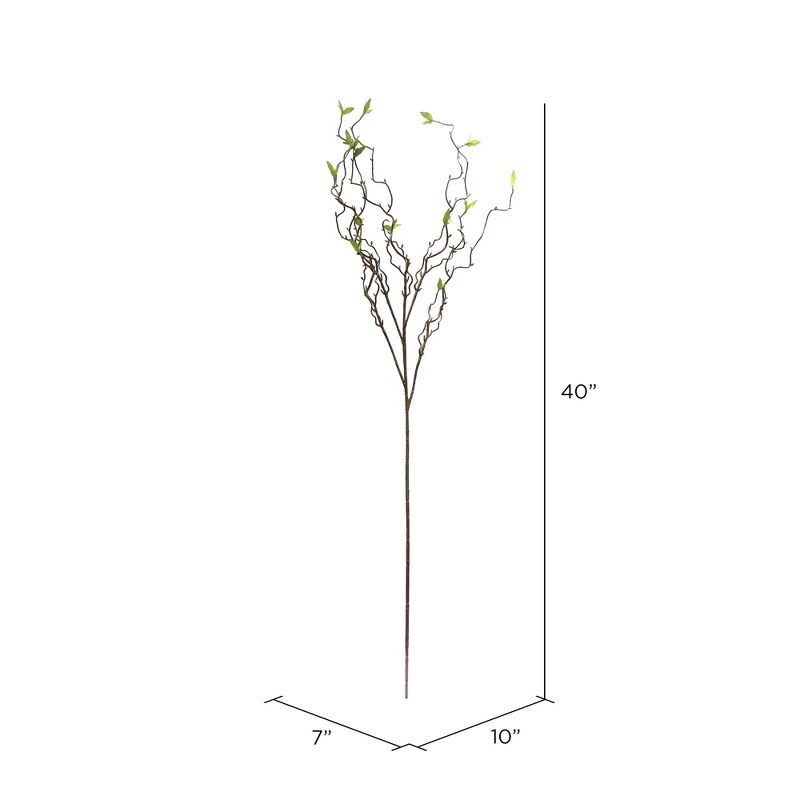 Vickerman 40" Artificial Green Spring Willow Branch., 2 of 8