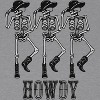 Rerun Island Women Howdy Cowboy Skeletons Short Sleeve Graphic Cotton Baby Tee - 2 of 4