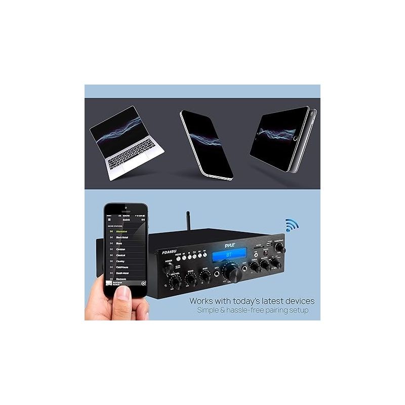 Pyle Wireless Bluetooth Power Amplifier System, 3 of 7