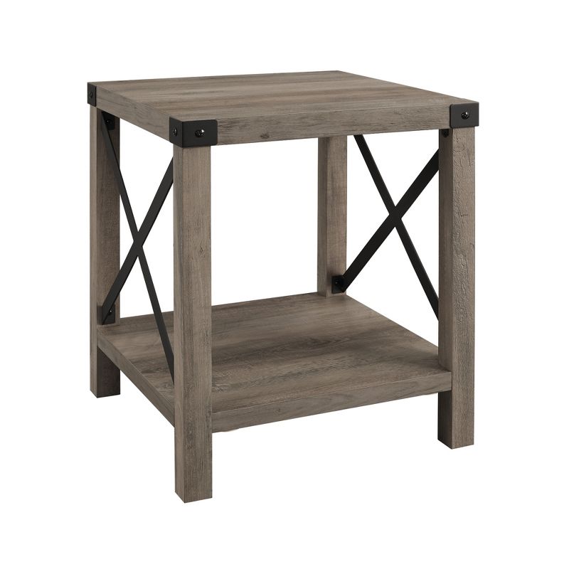 Sophie Rustic Industrial X Frame Side Table - Saracina Home, 1 of 17