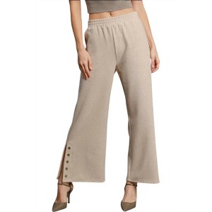 Women's Ribbed Knit Wide Leg Pants - umgee - 1 of 3