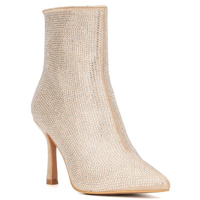 New York & Company Women's Reana Bootie - 6, NUDE