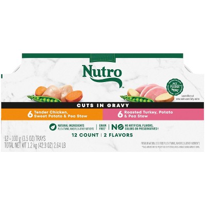 Nutro Natural Choice Grain Free Cuts in Gravy Adult Wet Dog Food - 3.5oz/12ct