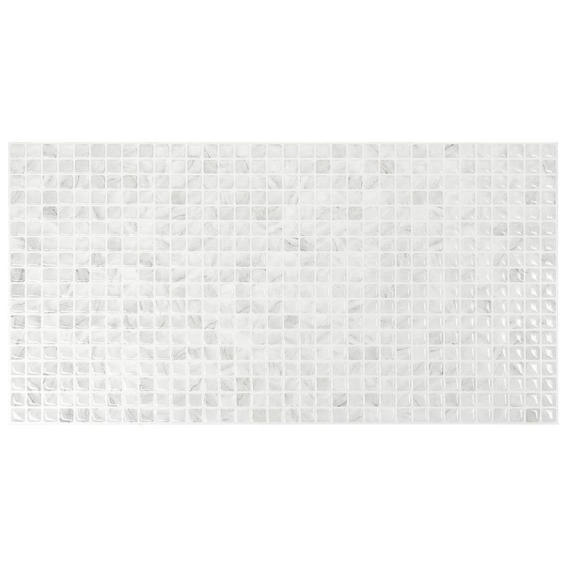 Smart Tiles 2pk XL Glossy Peel &#38; Stick 3D Tile Paper Backsplash Minimo Marble, 1 of 7