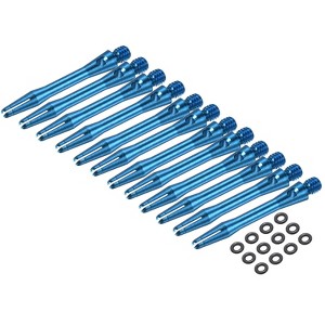 Unique Bargains 2BA Thread Aluminum Dart Shafts with Rubber Rings for Steel Tip 12 Pcs - 1 of 4