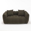 Cesicia 64.57 in-W x 33.86 in-D x 23.23 in-H Brown Chenille Soft Bean Bag Seat for 2 People - 2 of 4