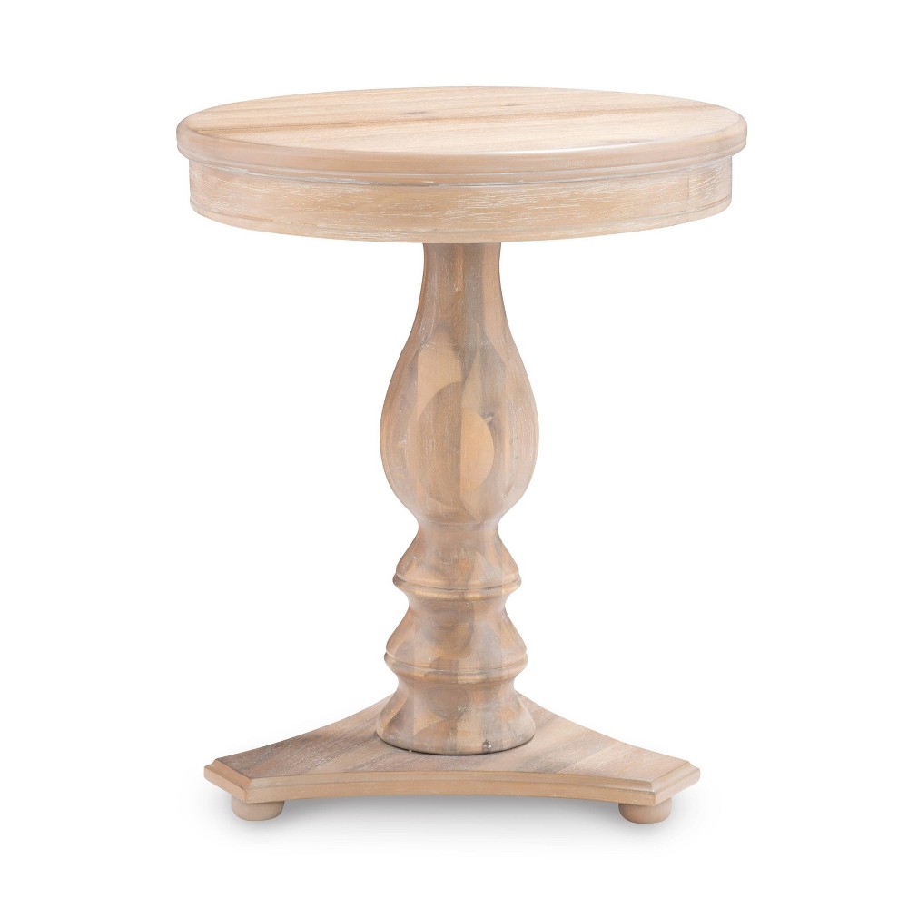 Photos - Coffee Table Lyla Traditional Side Table Natural - Powell