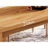 Lirago Brown 78.7" Wooden Computer Desk 29.5Hx78.7Wx23.2D E1 Manufactured Wood 2-Person Workstation - 3 of 4