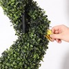 2Pcs 4 FT Artificial Boxwood Spiral Topiary Trees, Artificial Plants Outdoor with Simulation Decor, Evergreen Faux Tree - 2 of 3