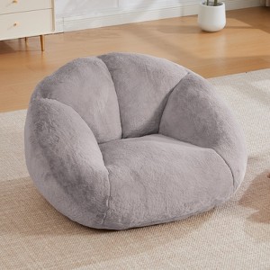MOONMISS Faux Fur  Comfy Large Beanbag Chair with Filler,Floor Sofa, Accent Couch for Living Room Bedroom Game Room - 1 of 4