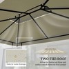 Resenkos Canopy Replacement Cover, Gazebo Canopy Top Replacement, Gazebo Replacement Canopy, 2-Tier Top Cover for 9.84' x 13.1' Gazebo, Charcoal (TOP - 4 of 4