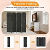 FDW Elegant Room Divider Woven Screen Divider 4/6/8 Panel 6ft Indoor Wall Divider Folding Privacy Screen with Natural Fibers - 3 of 4