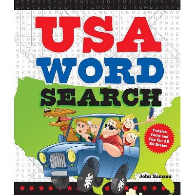 USA Word Search - by  John Samson (Spiral Bound)