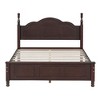 NicBex Full/Queen Vintage Platform Bed Frame with Headboard,Retro Style Wood Platform Bed,No Box Spring Needed,Easy Assembly,Walnut/White - 3 of 4