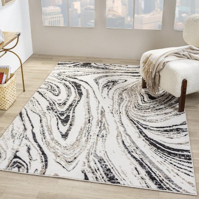 Luxe Weavers Modern Marble High Low Indoor Area Rug
