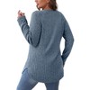 Clearlove Tunic Tops for Women Loose Fit Dressy Long Sleeve Crewneck Curved Hem Pullover Sweaters Fall Clothing - 2 of 4
