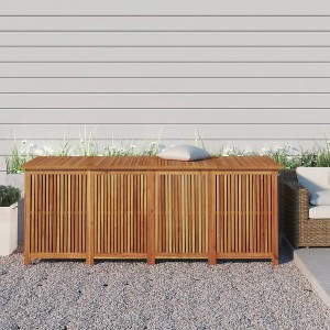 vidaXL Patio Storage Box 78.7"x31.5"x29.5" Solid Wood Acacia - 1 of 4