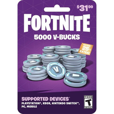 Fortnite 5000 V Bucks Gift Card Target