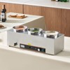 VEVOR Electric Soup Warmer, Three 6.34QT Stainless Steel Round Pot with 86~185°F Adjustable Temp, 1500W Commercial Bain Marie, Silver - 2 of 4