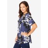 Jessica London Women's Plus Size Stretch Knit Cutout Swing Tunic - 4 of 4
