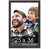 PosterPalooza | Textured Brown Picture Frame - UV Acrylic, Foam Board Backing, Hanging Hardware - 2 of 4