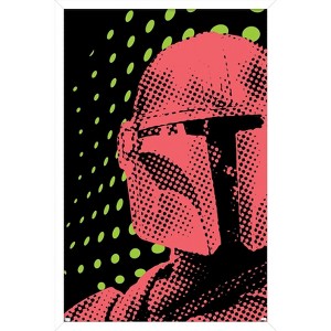 Trends International Star Wars: The Mandalorian: Grogu Street - Mando Framed Wall Poster Prints - 1 of 4