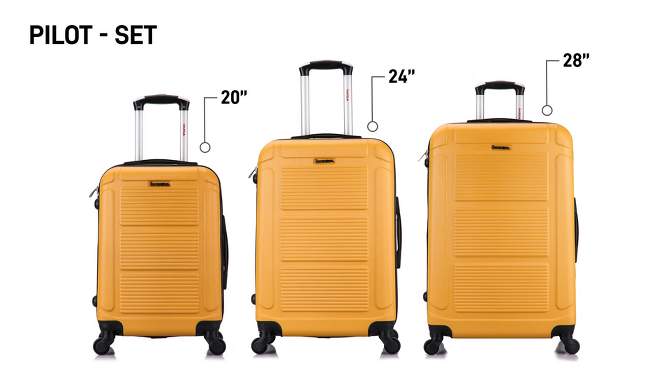 InUSA Pilot 3pc Lightweight Hardside Spinner Luggage Set
, 2 of 5, play video