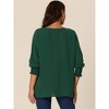 Seta T Women's Casual 3/4 Sleeve Elastic Cuff Dolman Crew Neck Blouse - 4 of 4