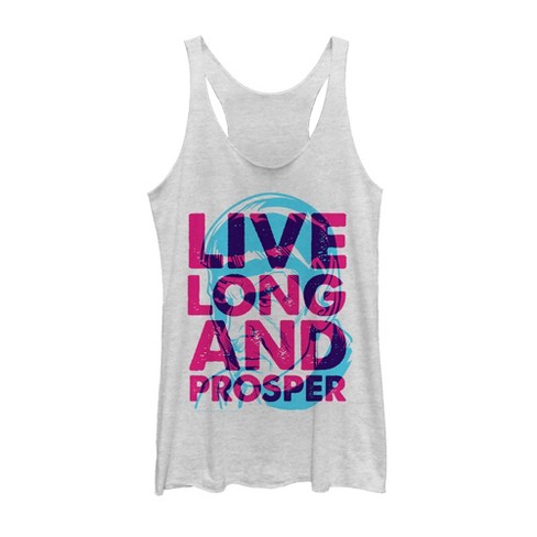 Women's Star Trek Spock Live Long & Prosper 3D Racerback Tank Top - image 1 of 3