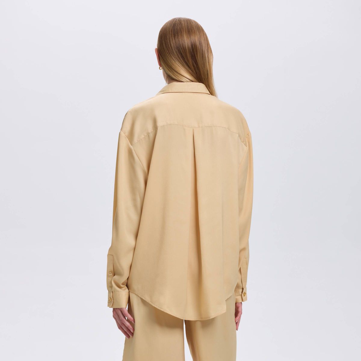 Women's Long Sleeve Oversized Satin Button-Down Shirt - A New Day™ - thumbnail 2