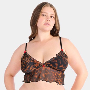 Parade Women's Silky Mesh Flutter Longline Bralette - 1 of 3
