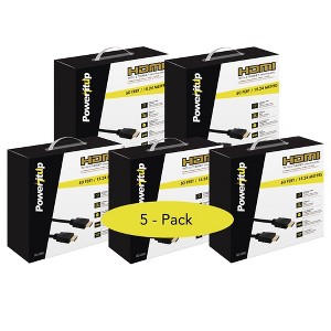 Power It Up 50ft. HDMI v2.0 Cable with Ethernet- Package of 5 Cables - 1 of 3