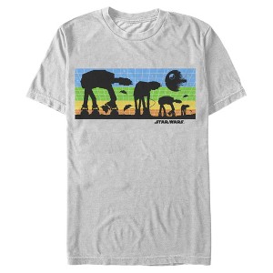 Men's Star Wars AT-AT Death Star Rainbow Silhouette T-Shirt - 1 of 4