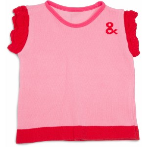 Pavilion Gift Company - Pink and Coral  - 6-12 Months Ruffle T-Shirt - Leotards and Bodysuits - 1 of 4