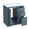 YOOCOZZ 30'' Freestanding Bathroom Vanity with Ceramic Sink,3 Drawers and Soft Closing Doors - 4 of 4