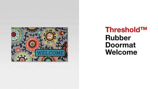 1&#39;6&#34;x2&#39;6&#34; Rubber Doormat Welcome - Threshold&#8482;, 2 of 11, play video