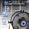 Ihomadore 10" /16" Black Yellow Turbo Drum Fan Box Fans for Industrial Factory - 3 of 4