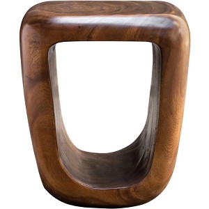 Uttermost Loophole 18" Brown Solid Wood Modern Accent Table - 1 of 1