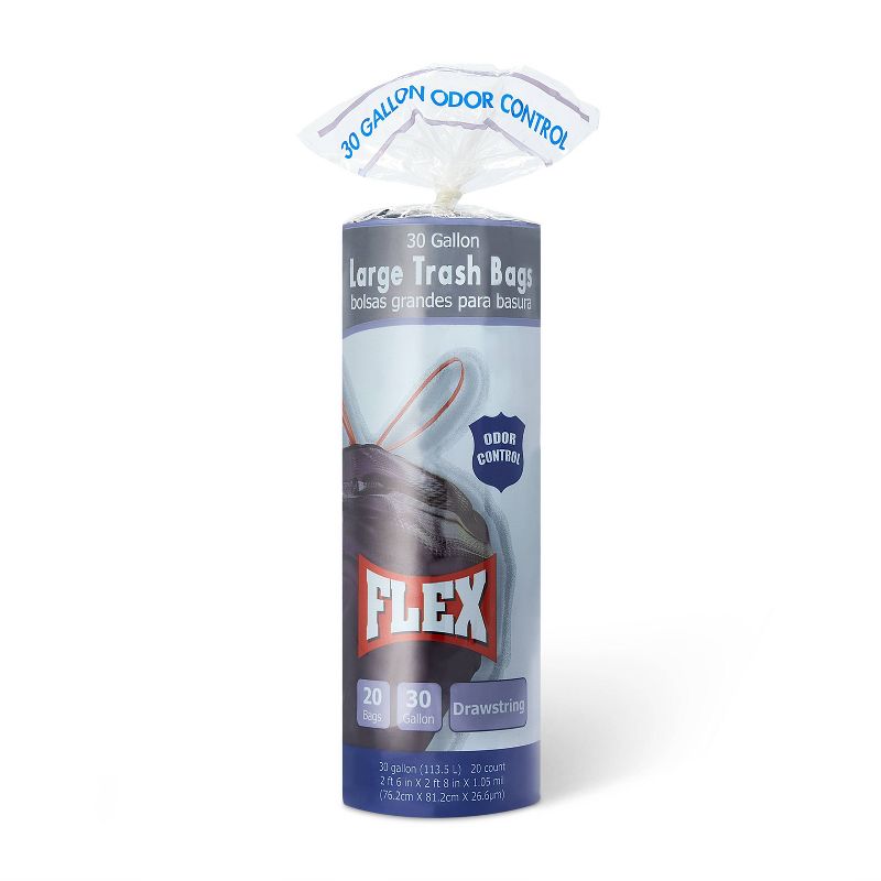 Flex Odor Control Trash Bags - 30 Gallon - 20ct, 1 of 4