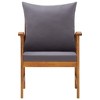 vidaXL Patio Chairs, 2 Pcs, Patio Dining Chair with Armrest, Wood Slat Back Outdoor Dining Chair for Garden Lawn - 3 of 4