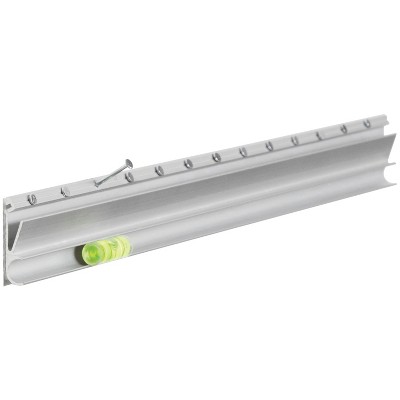 White Aluminum 18-Inch No-Stud Floating Wall Shelf