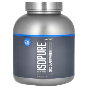 Isopure Zero Carb Protein Powder, Creamy Vanilla, 4.5 lb (2.04 kg) - 1 of 3